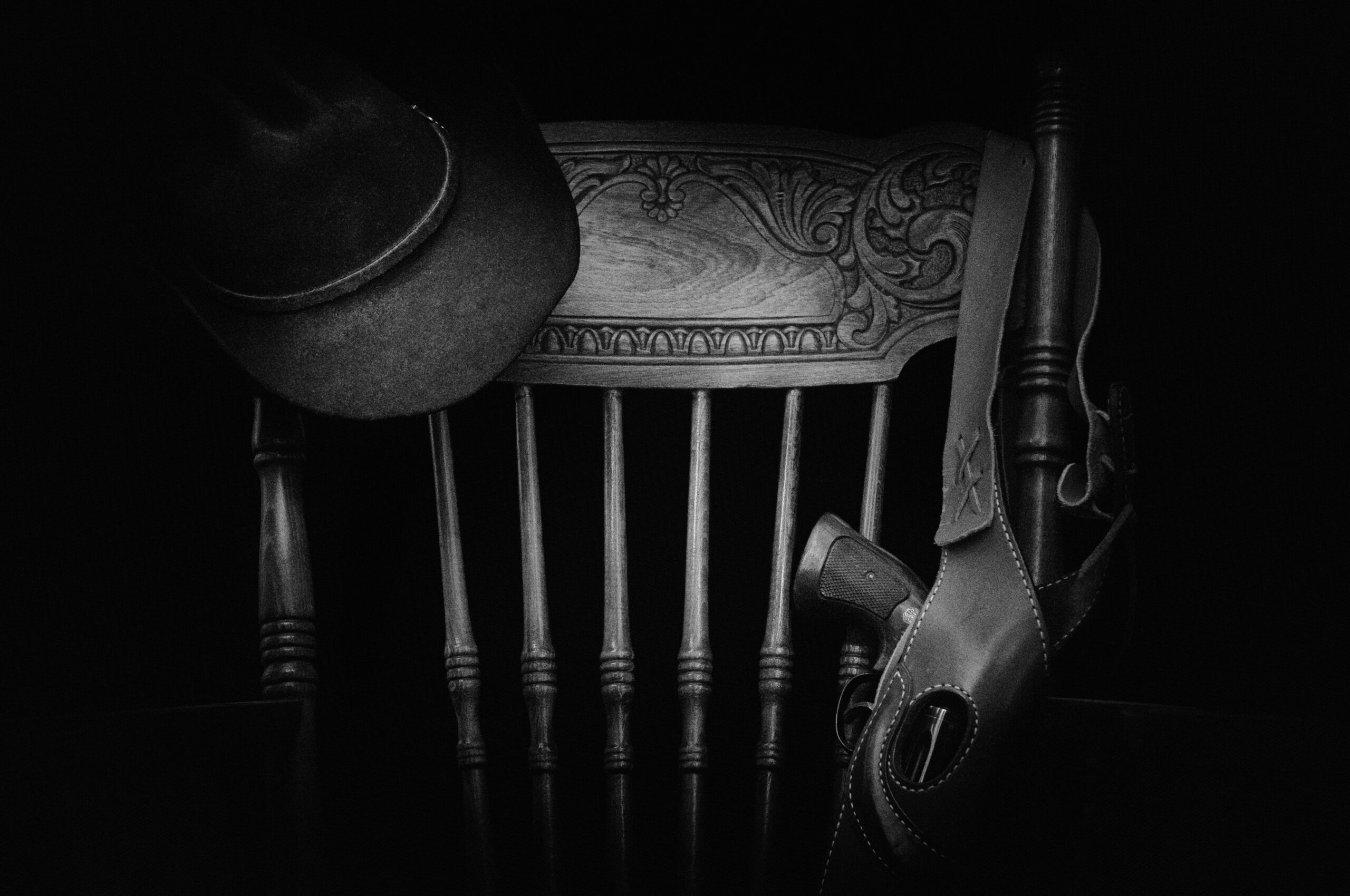 Brown Hat on Chair