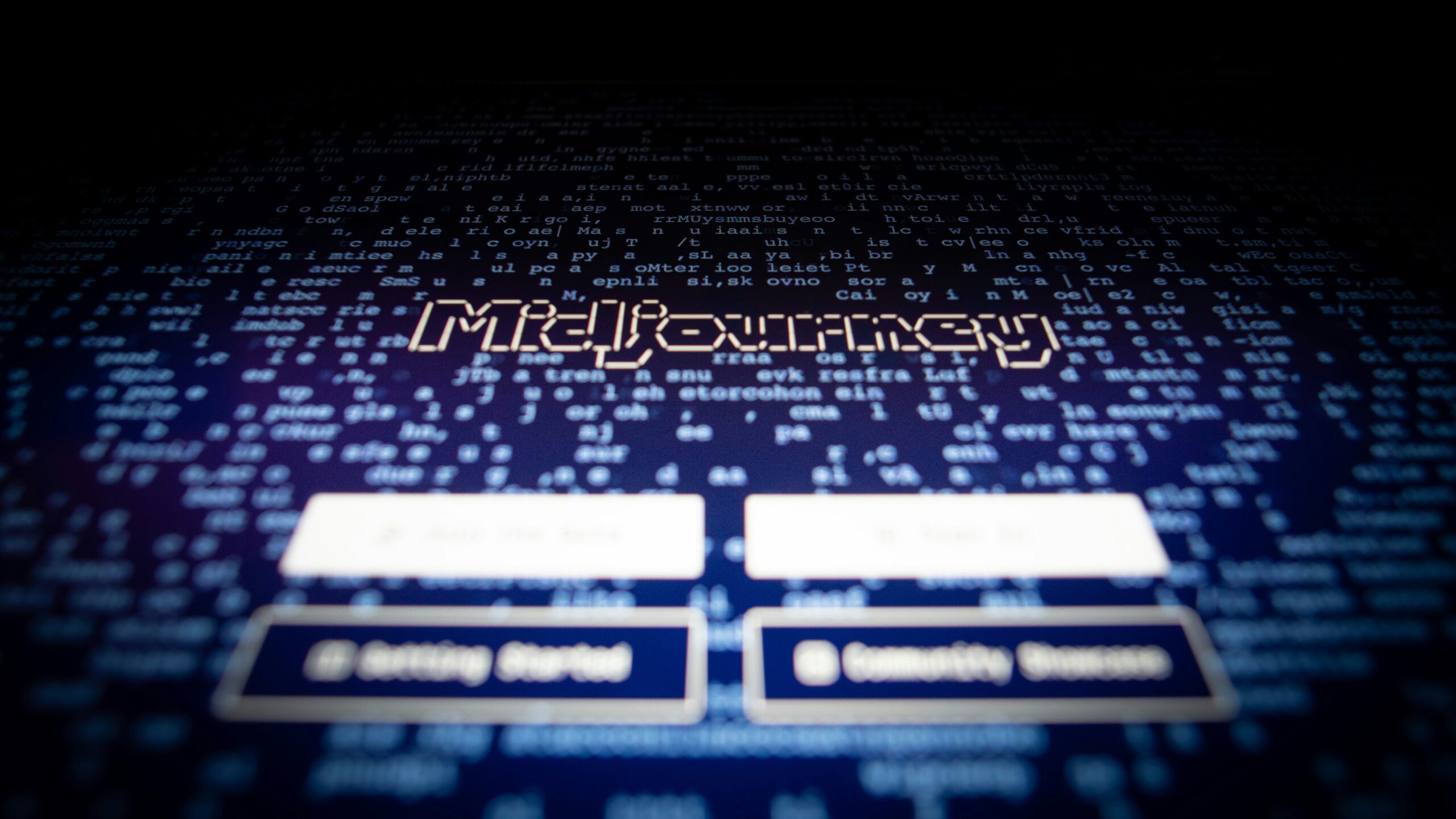 a close up of a computer screen with the words mid - journey on it